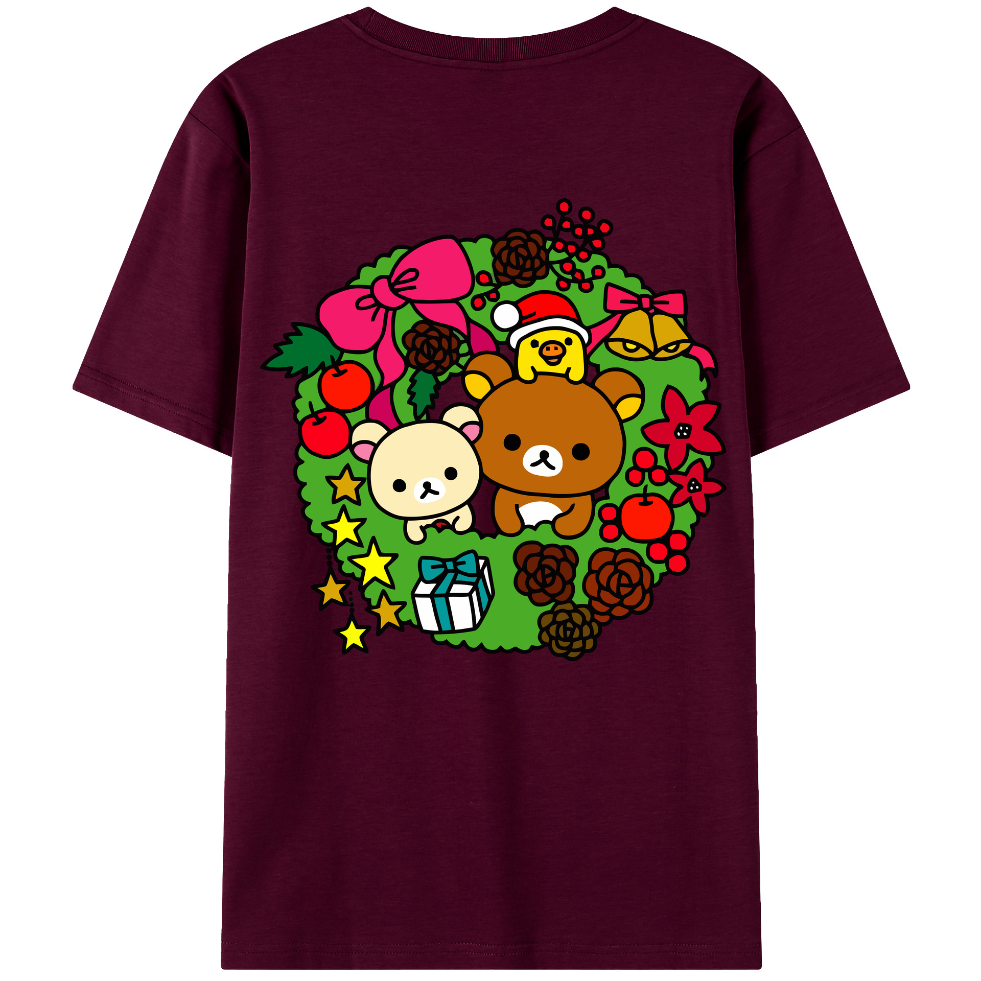 （画像用） リラックマ リラックマ キイロイトリ Rilakkuma Korilakkuma Kiiroitori レディース半袖Tシャツ(バックプリント)